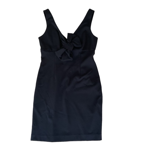 Allen B by Allen Schwartz Women’s Black V Neck Midi Sleeveless Dress SzM - Picture 2 of 4